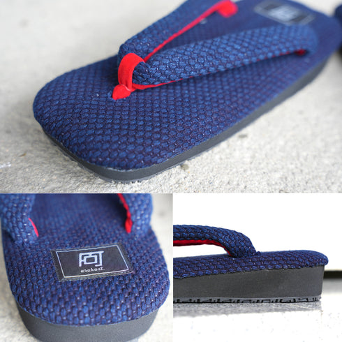 arahant.雪駄(藍染刺子)