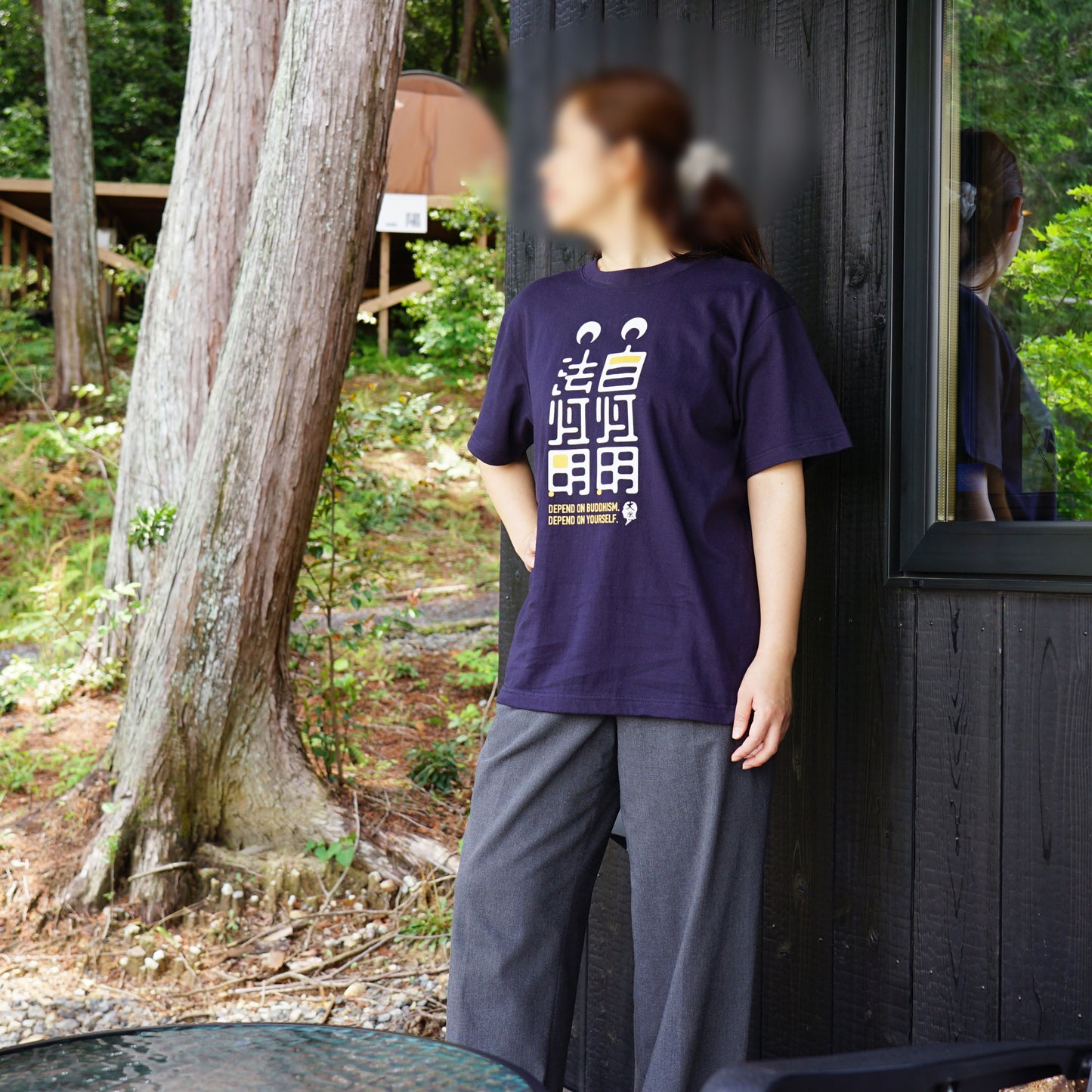 NEW ! オリジナルTシャツ〈ともしび〉ネイビー／送料無料