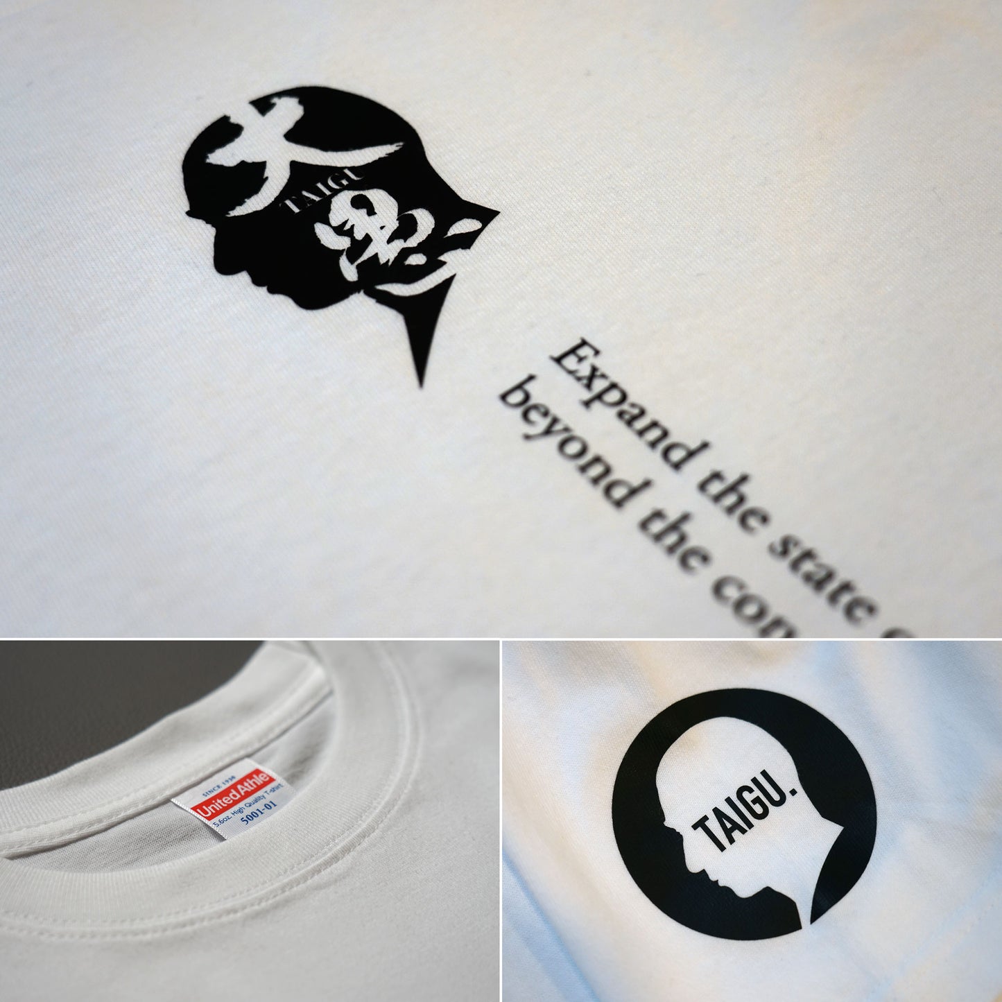 NEW ! Taigu Tシャツ〈Expand Taigu 2〉ホワイト／送料無料