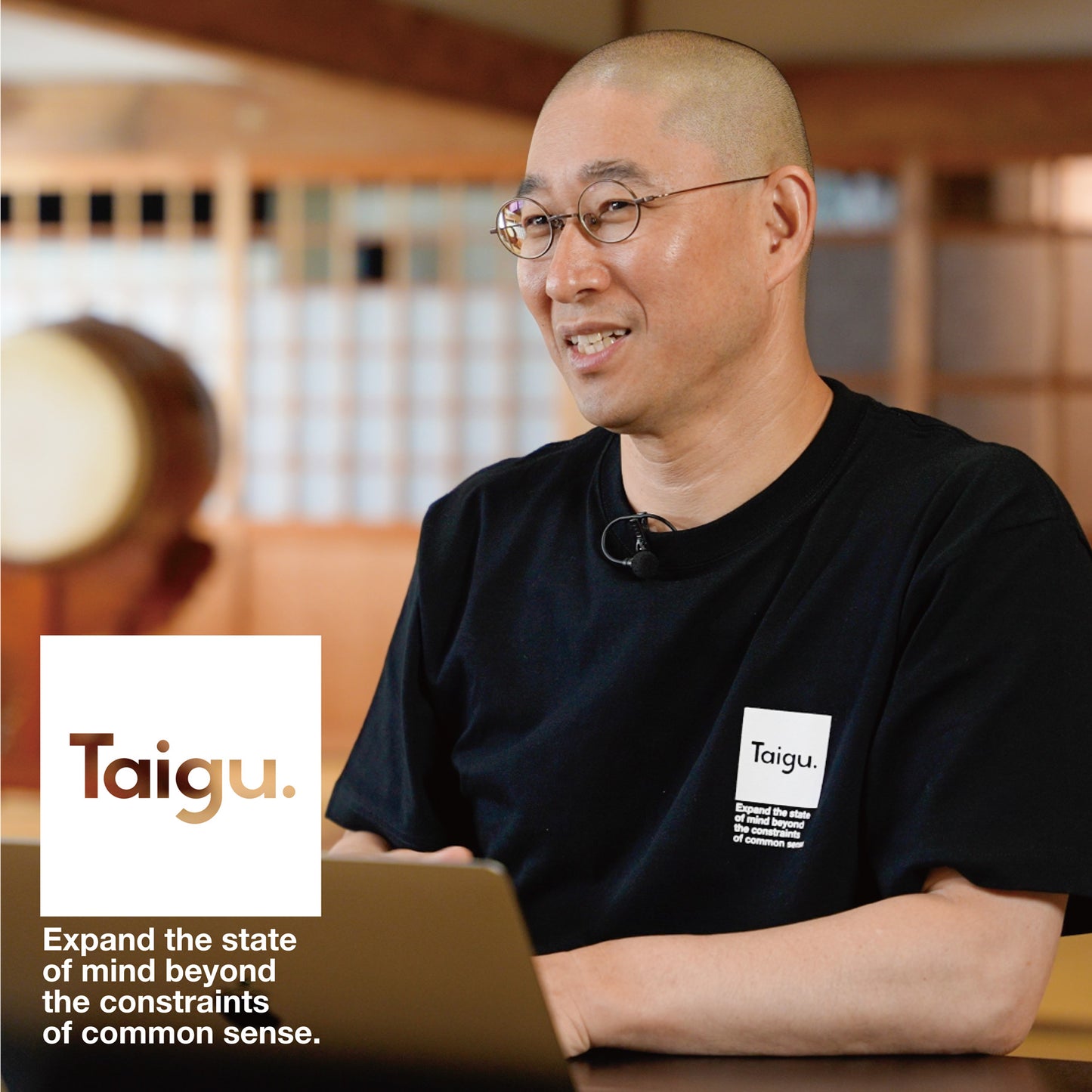 Taigu Tシャツ〈Expand Taigu〉ブラック／送料無料